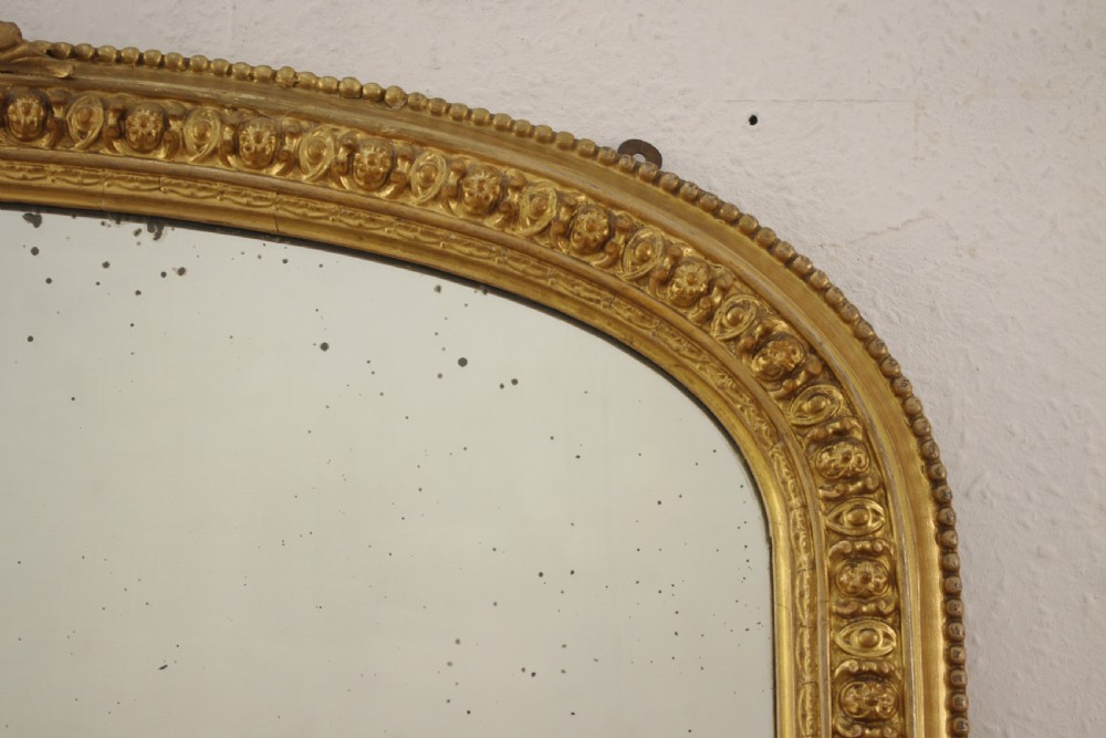 Victorian Gilt Arch Top Overmantle Mirror View VI