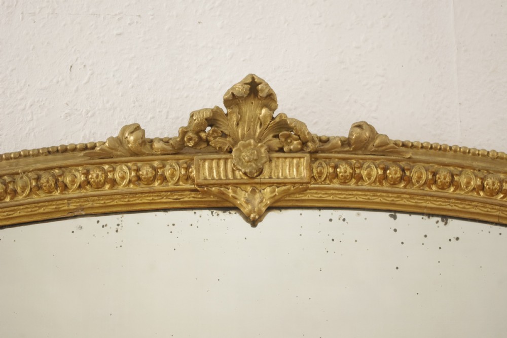 Victorian Gilt Arch Top Overmantle Mirror View VII