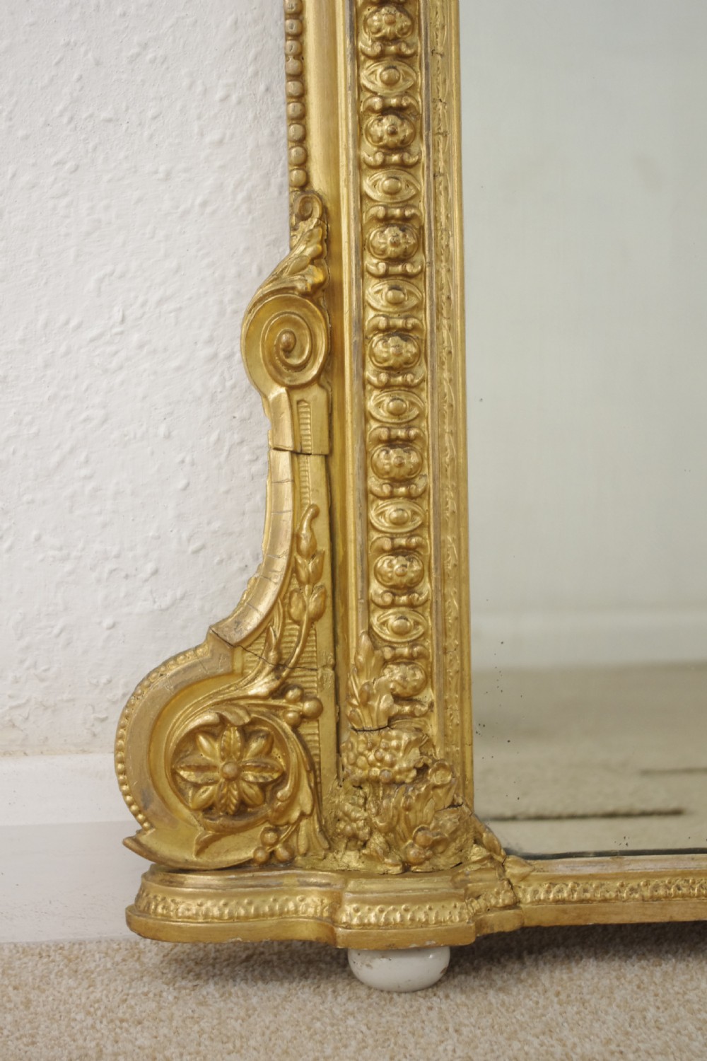 Victorian Gilt Arch Top Overmantle Mirror View VIII