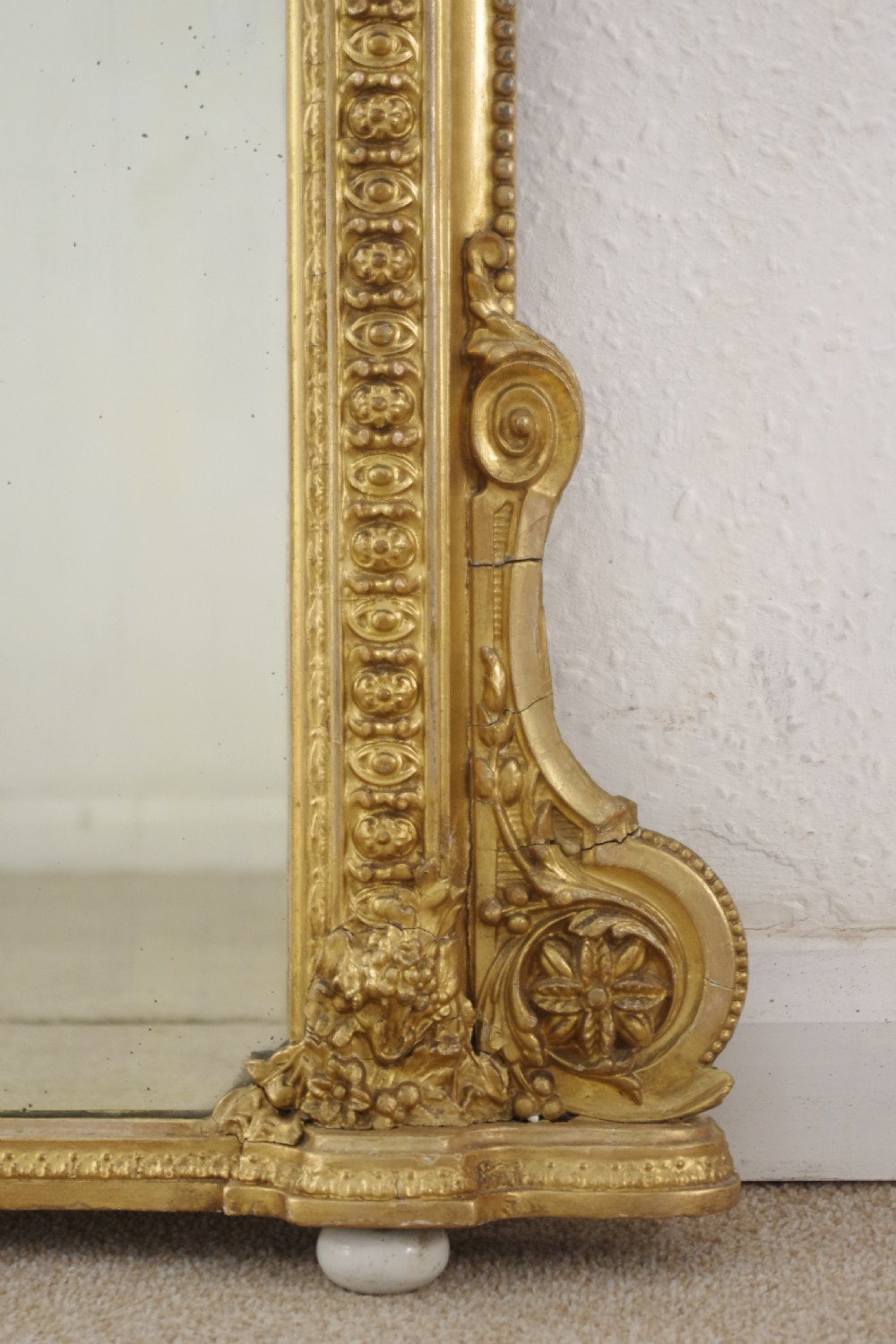 Victorian Gilt Arch Top Overmantle Mirror View IX