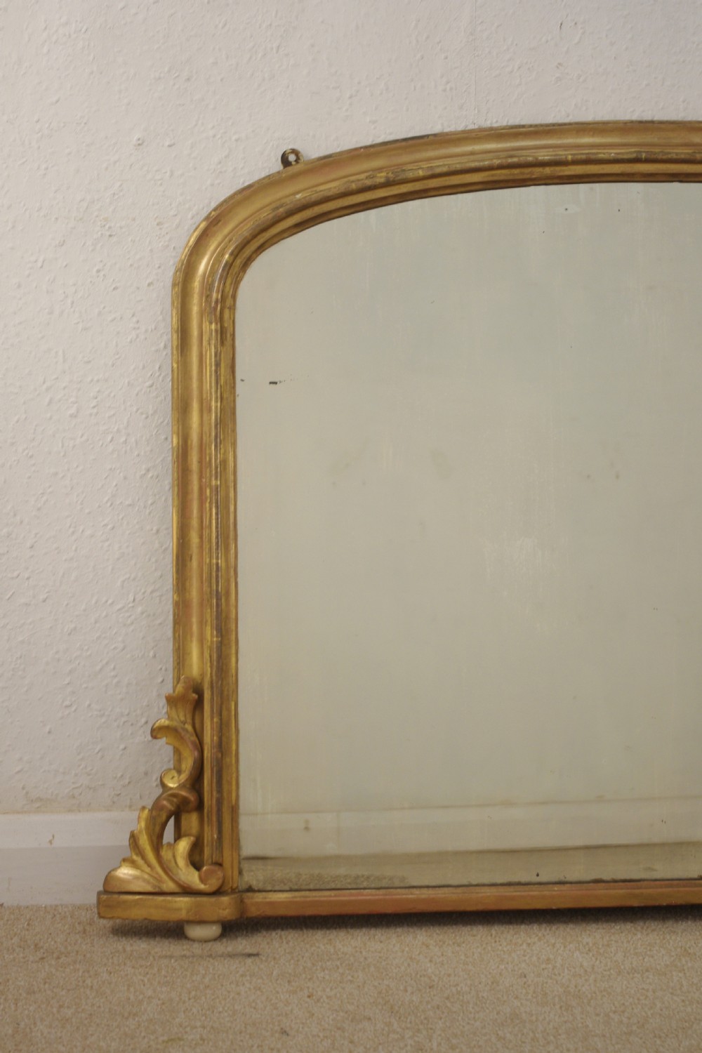 Victorian Gilt Arch Top Overmantle Mirror View III