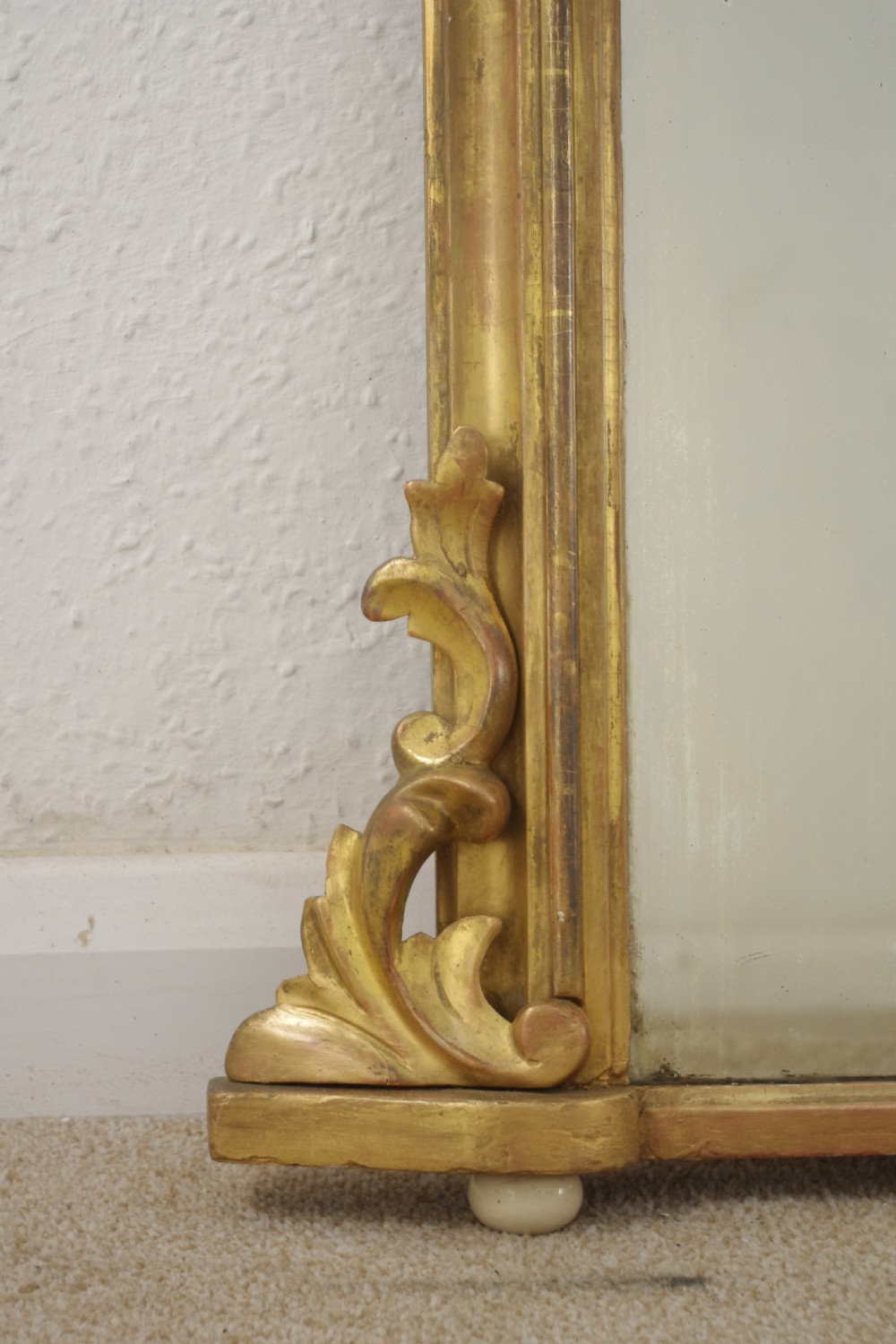 Victorian Gilt Arch Top Overmantle Mirror View VI