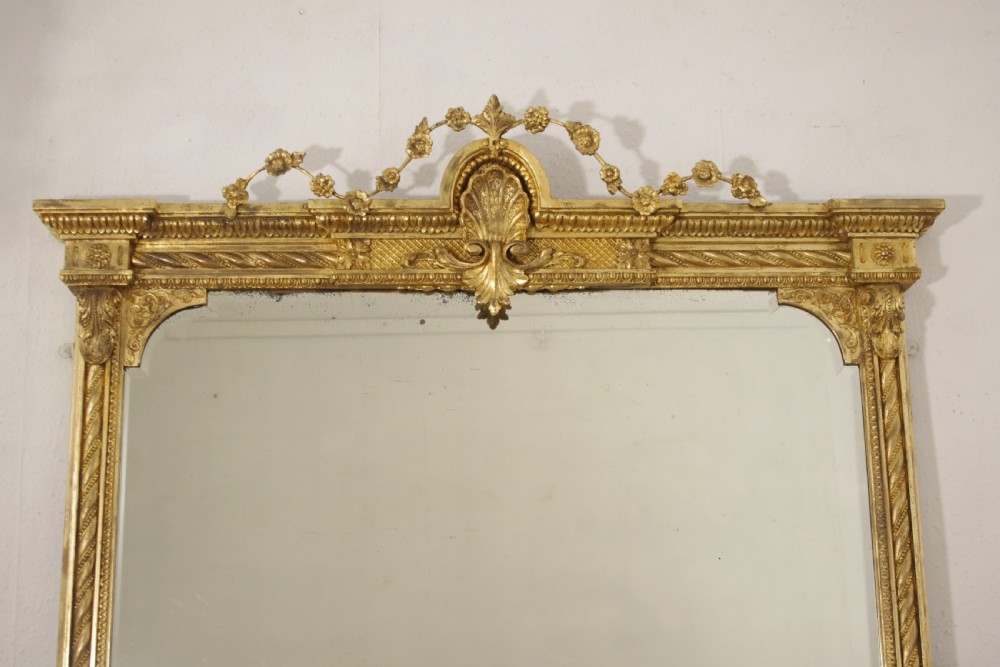 Victorian Gilt Large Overmantle Mirror View II