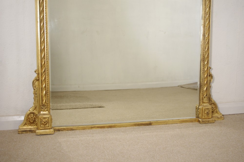 Victorian Gilt Large Overmantle Mirror View XI