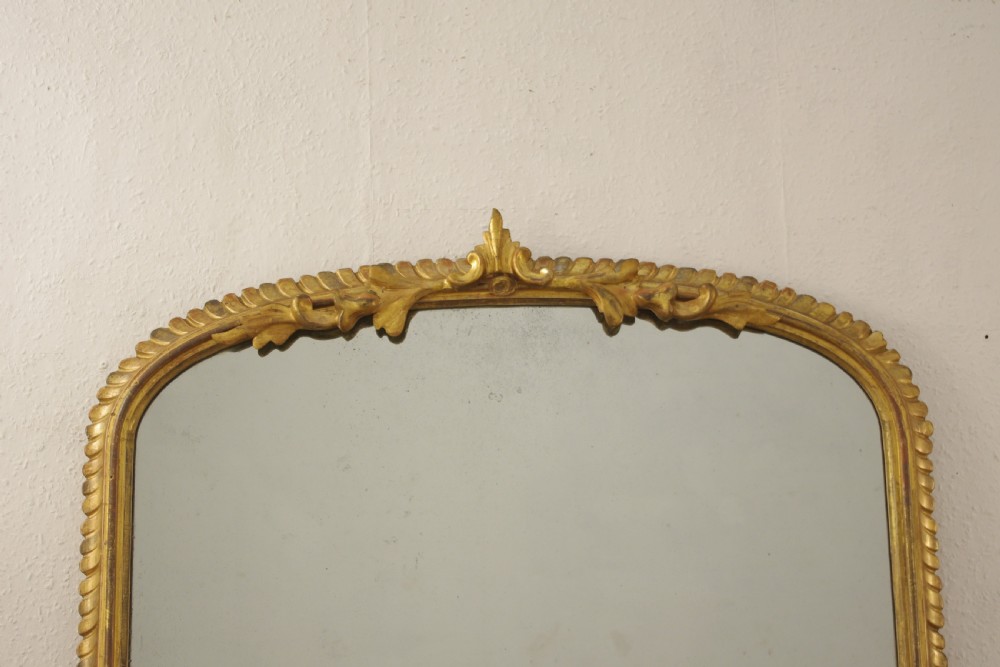 Victorian Gilt Wood Arch Top Overmantle Mirror View IV