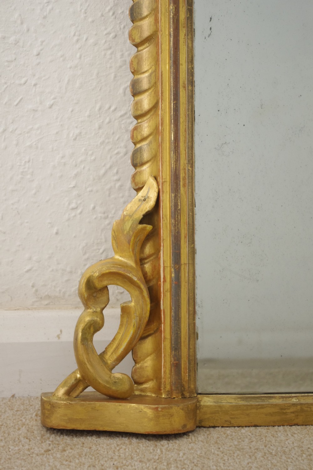Victorian Gilt Wood Arch Top Overmantle Mirror View VI