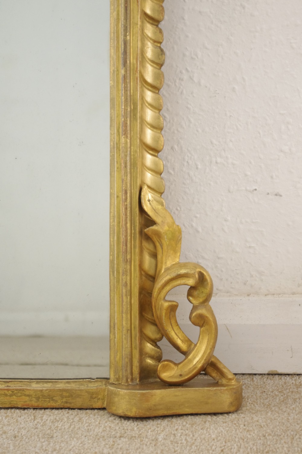 Victorian Gilt Wood Arch Top Overmantle Mirror View VII