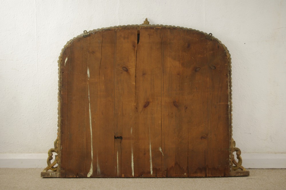 Victorian Gilt Wood Arch Top Overmantle Mirror View IX