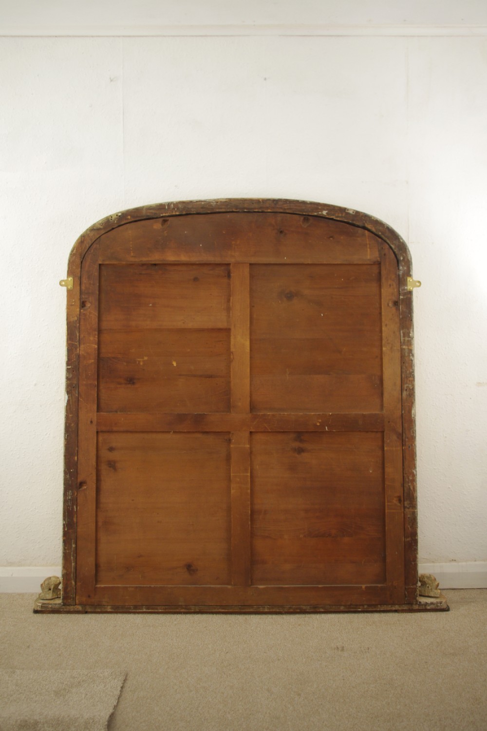 Victorian Gilt Large Arch Top Overmantle Mirror View VIII