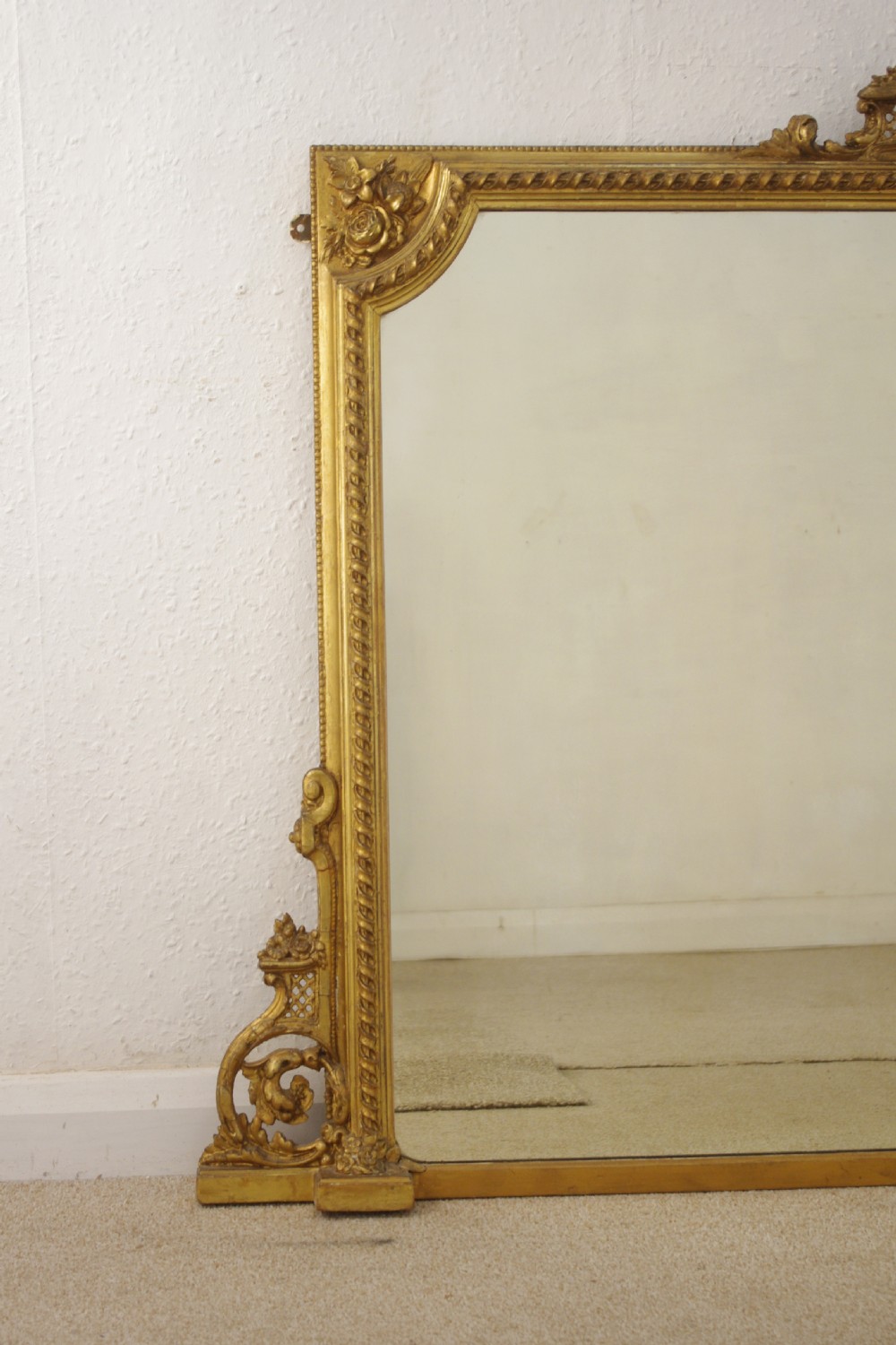 Victorian Gilt Overmantle Mirror View V