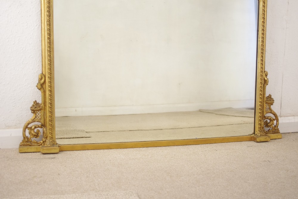 Victorian Gilt Overmantle Mirror View X