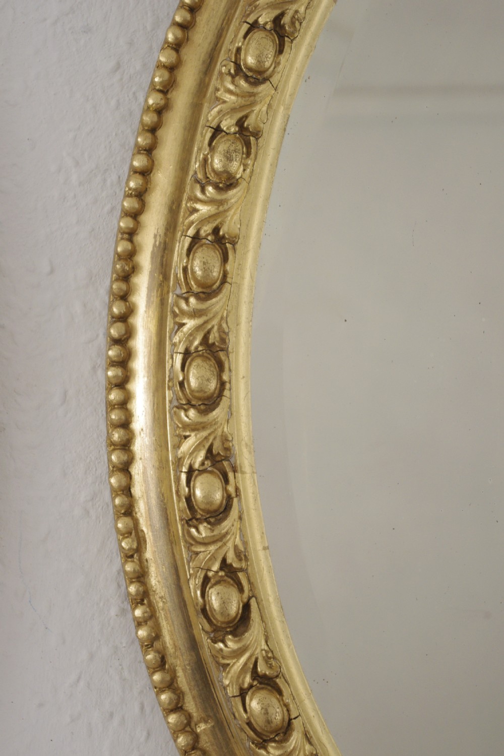 Pair of Victorian Gilt Oval Girandole  Mirrors with Putto Cresting View IX