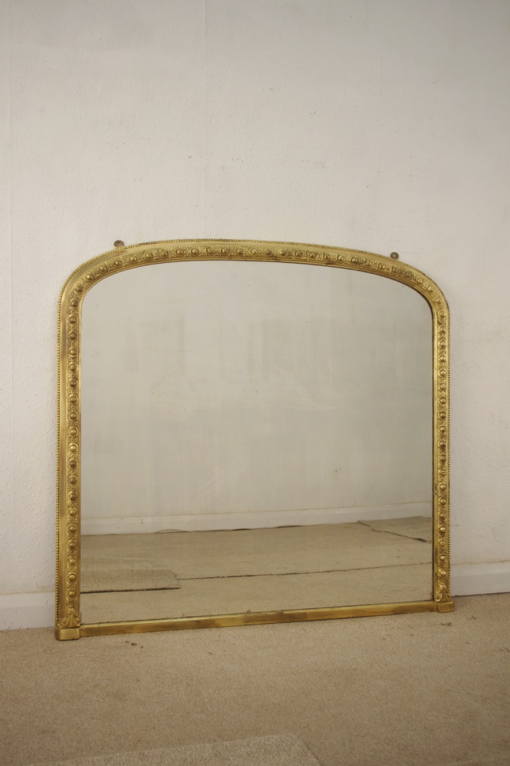 Victorian Gilt Arch Top Overmantle Mirror