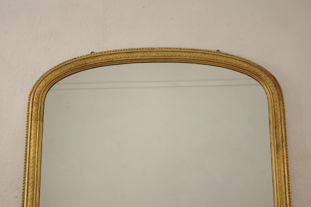 Victorian Gilt Large Arch Top Overmantle Mirror View II