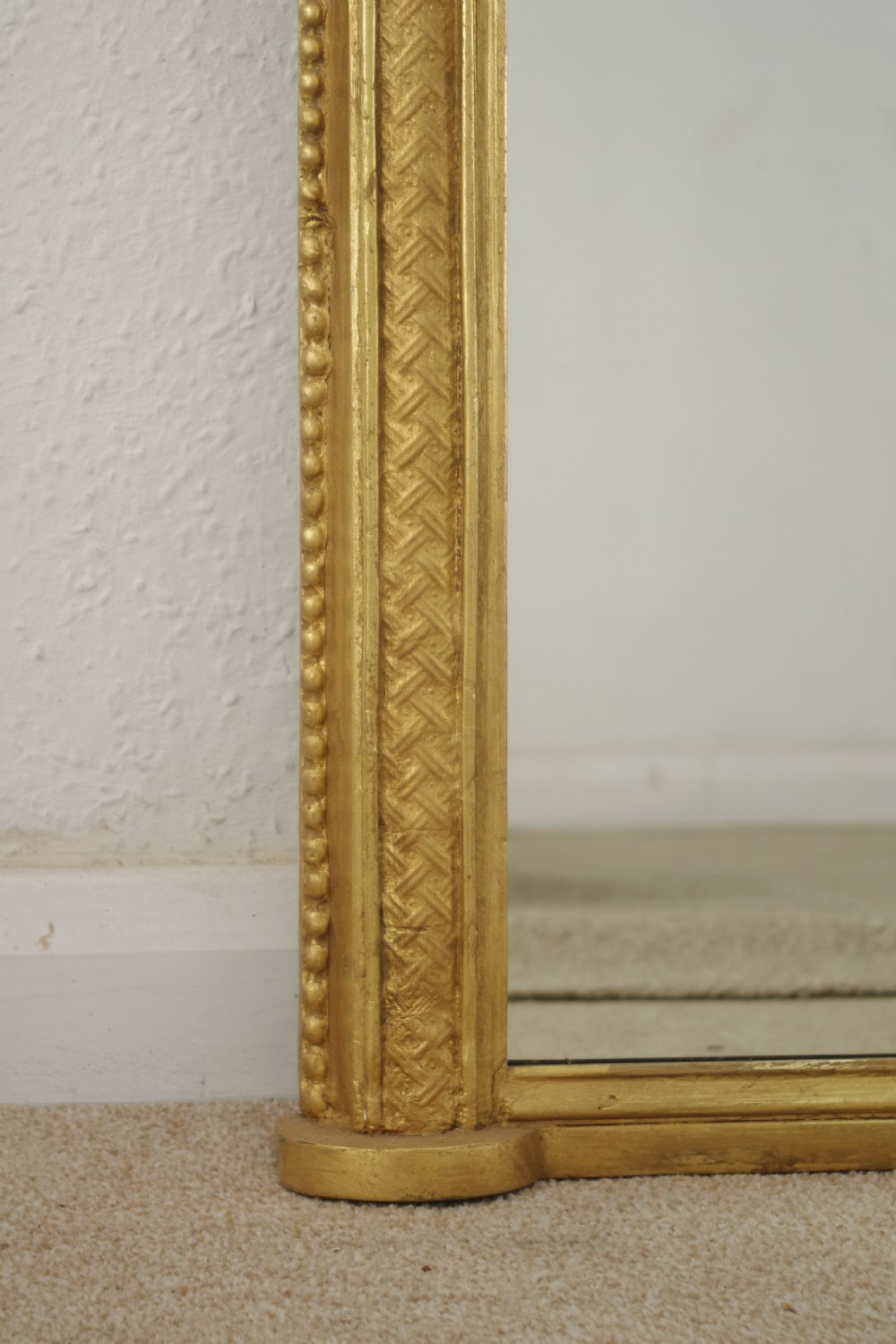 Victorian Gilt Large Arch Top Overmantle Mirror View V