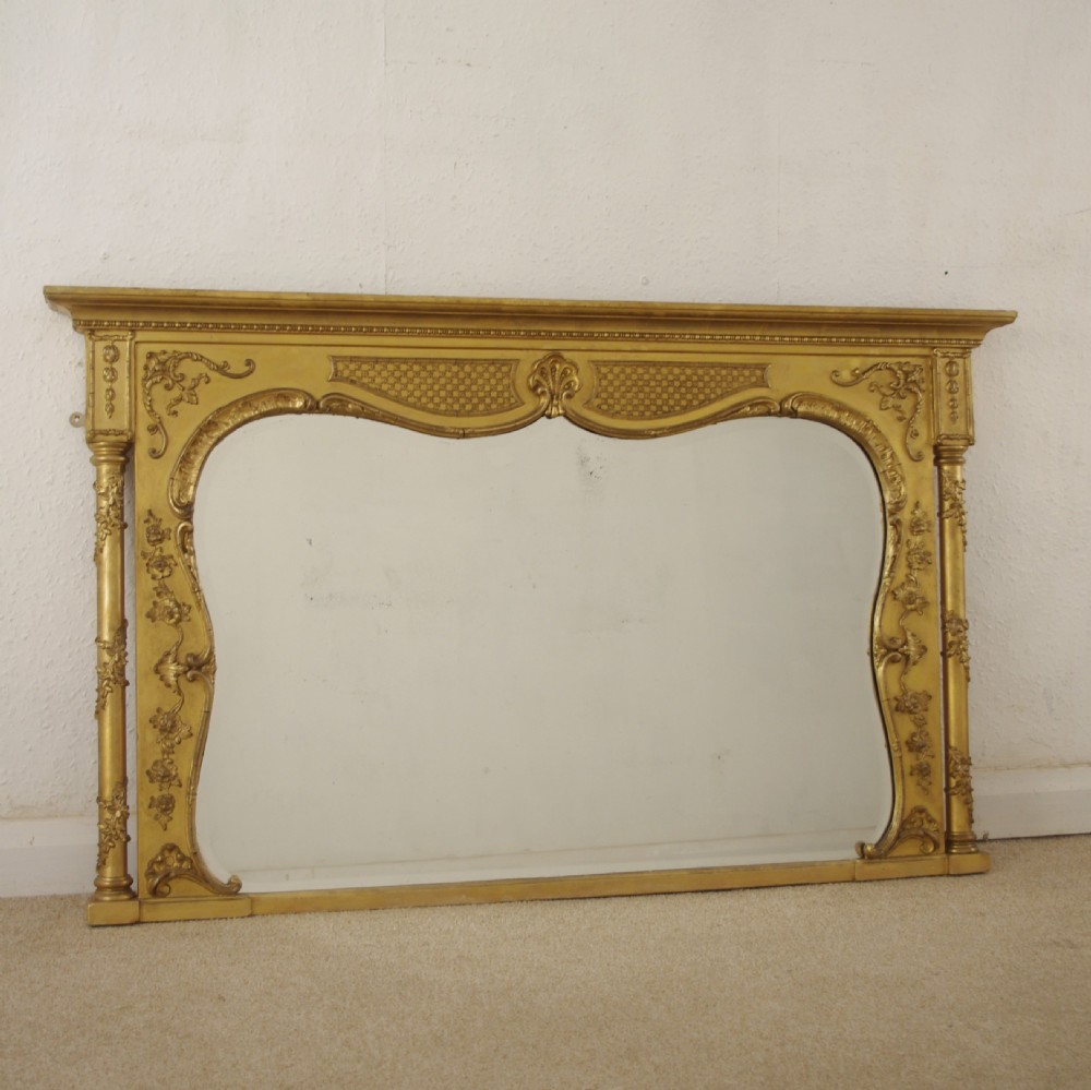 Victorian Gilt Overmnatle Mirror