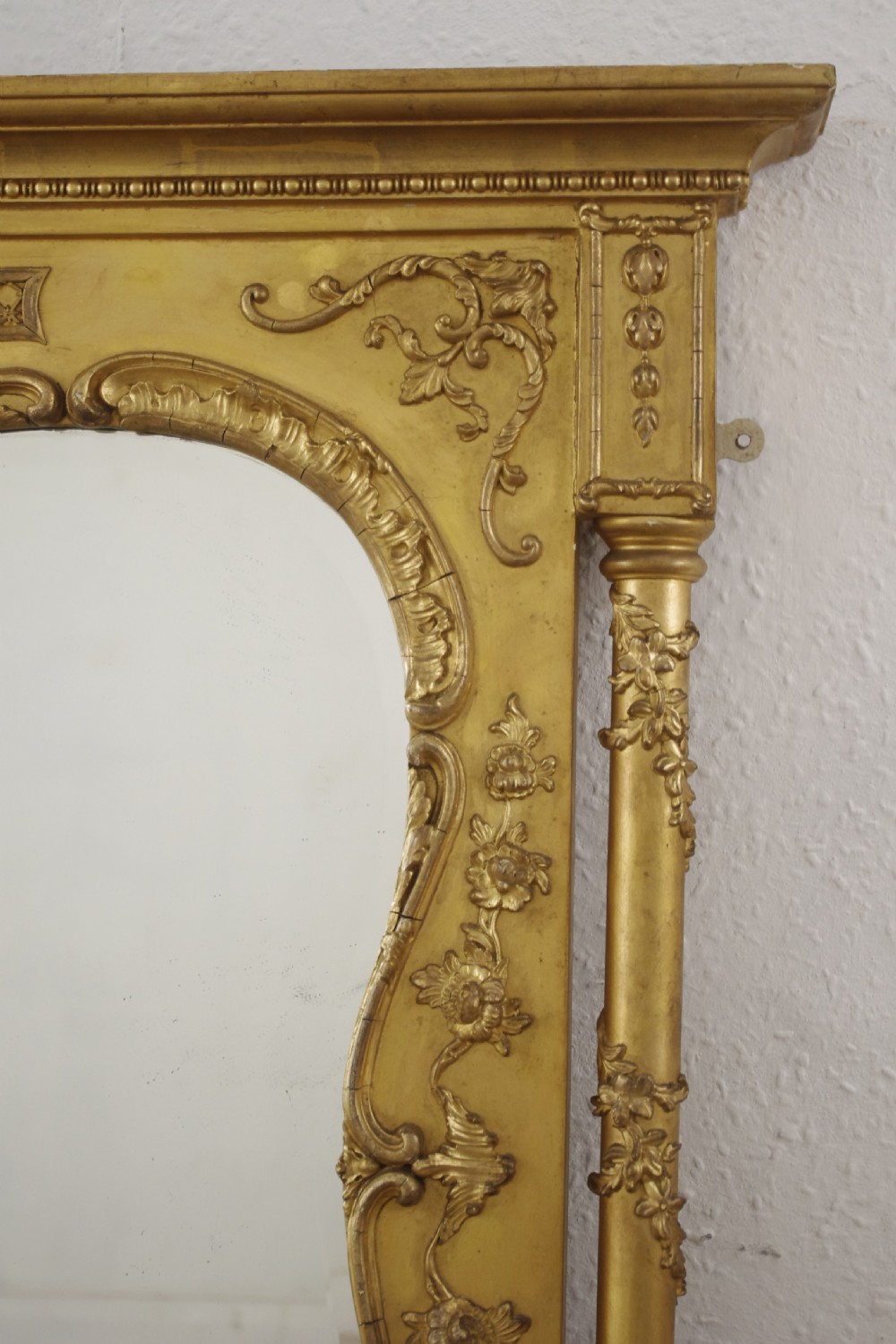 Victorian Gilt Overmnatle Mirror View VI