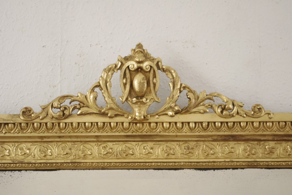 Victorian Gilt Large Overmantle Mirror View III