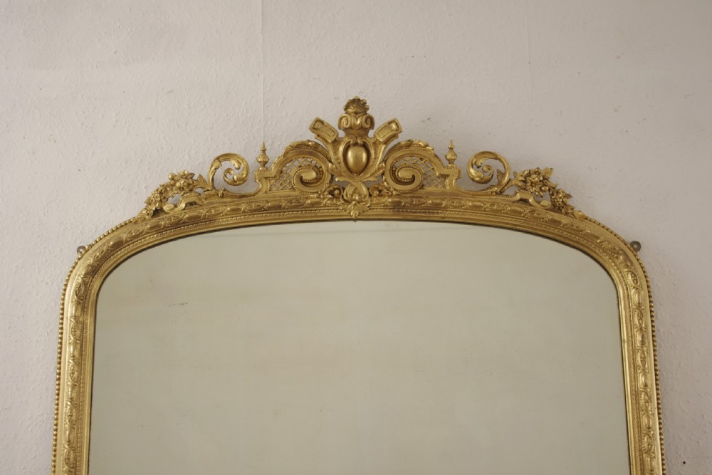 Victorian Gilt Arch Top Overmantle Mirror View II