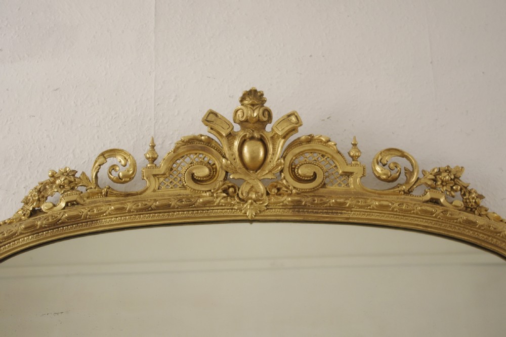 Victorian Gilt Arch Top Overmantle Mirror View III