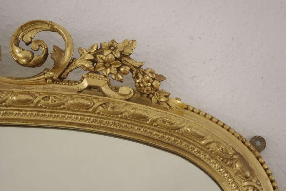 Victorian Gilt Arch Top Overmantle Mirror View VI