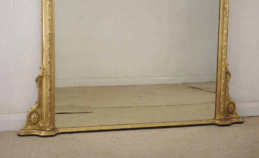 Victorian Gilt Arch Top Overmantle Mirror View X