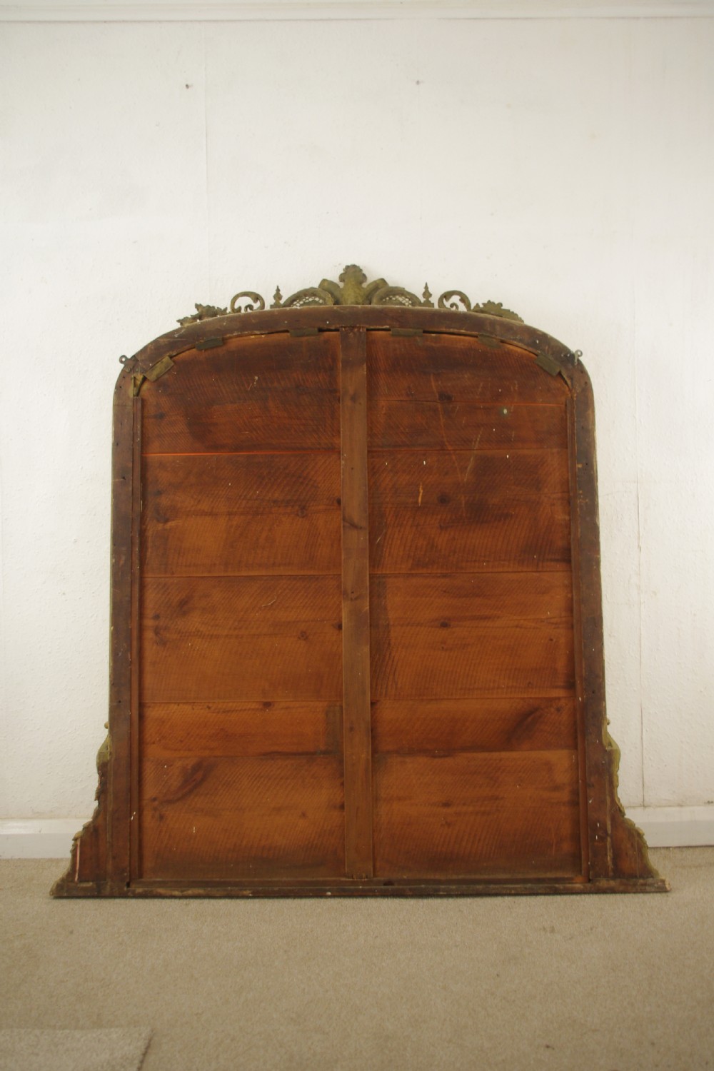 Victorian Gilt Arch Top Overmantle Mirror View XI
