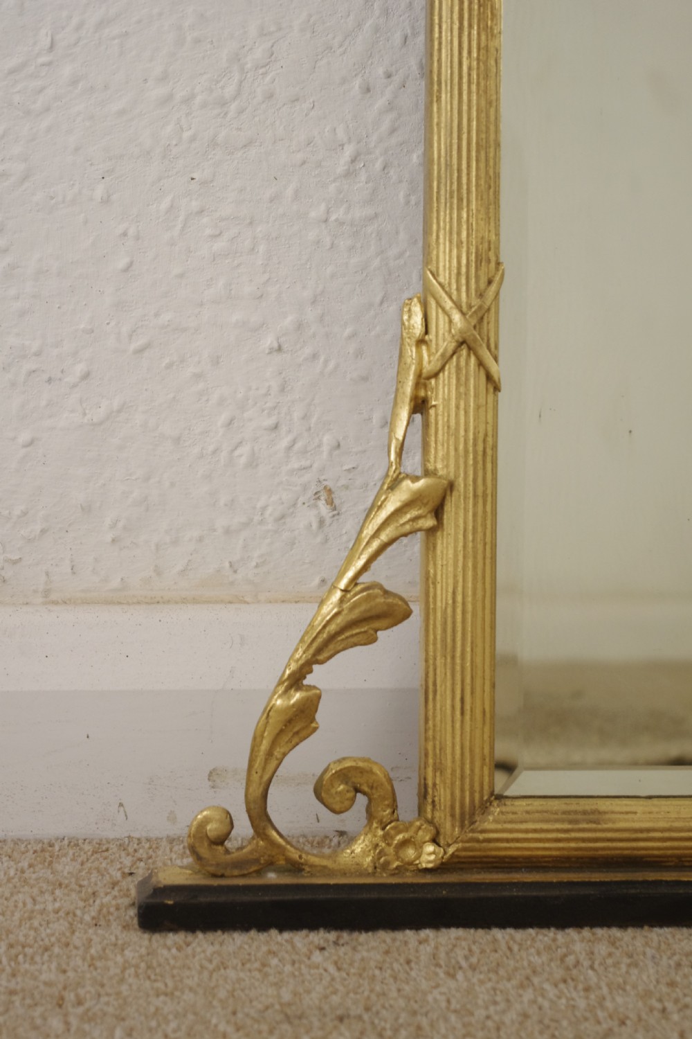 Victorian Gilt Triple Plate Overmantle Mirror View VII