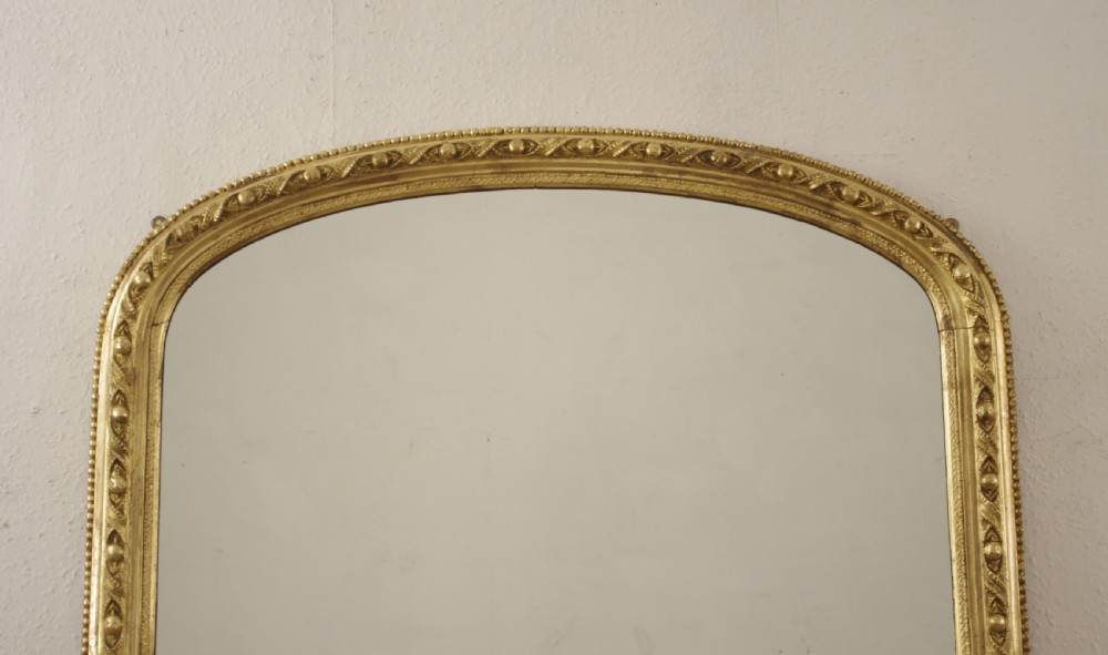Victorian Gilt Arch Top Overmantle Mirror View II