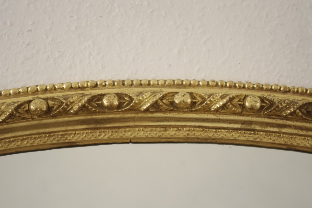 Victorian Gilt Arch Top Overmantle Mirror View V