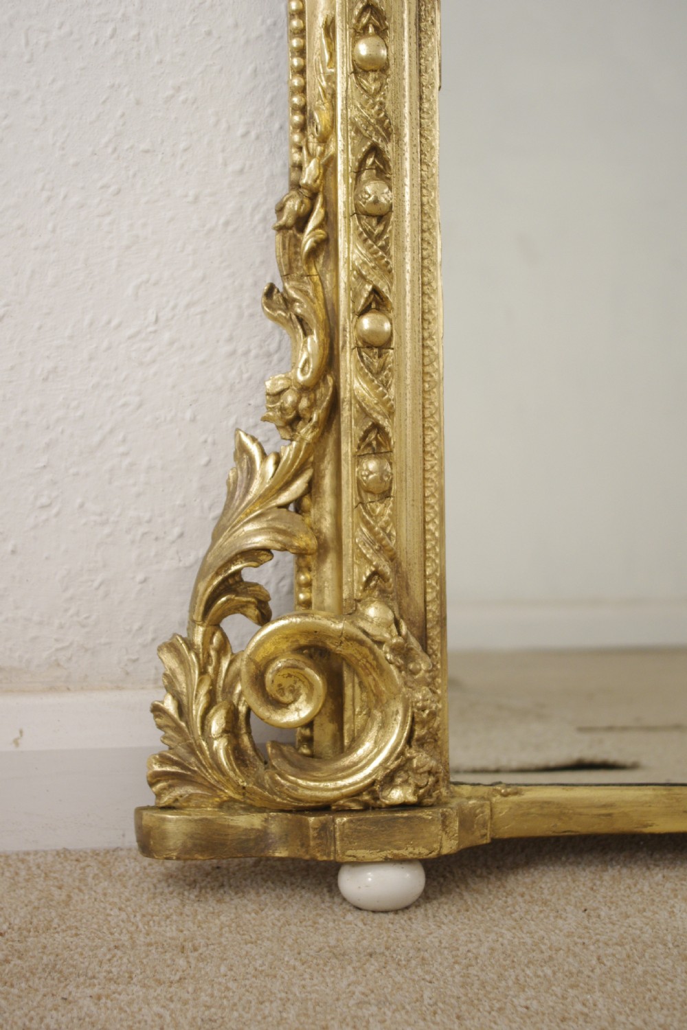 Victorian Gilt Arch Top Overmantle Mirror View VI