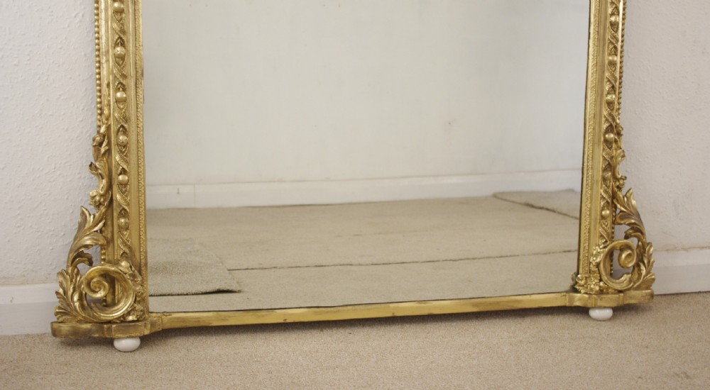 Victorian Gilt Arch Top Overmantle Mirror View VIII