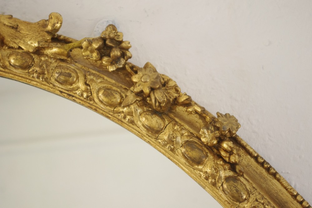 Victorian Gilt Large Oval Overmantle Mirror View V
