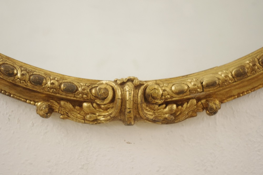 Victorian Gilt Large Oval Overmantle Mirror View VII