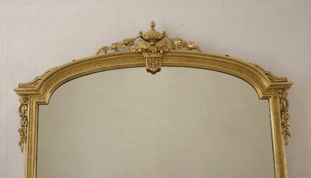 Victorian Gilt Arch Top Overmantle Mirror View II