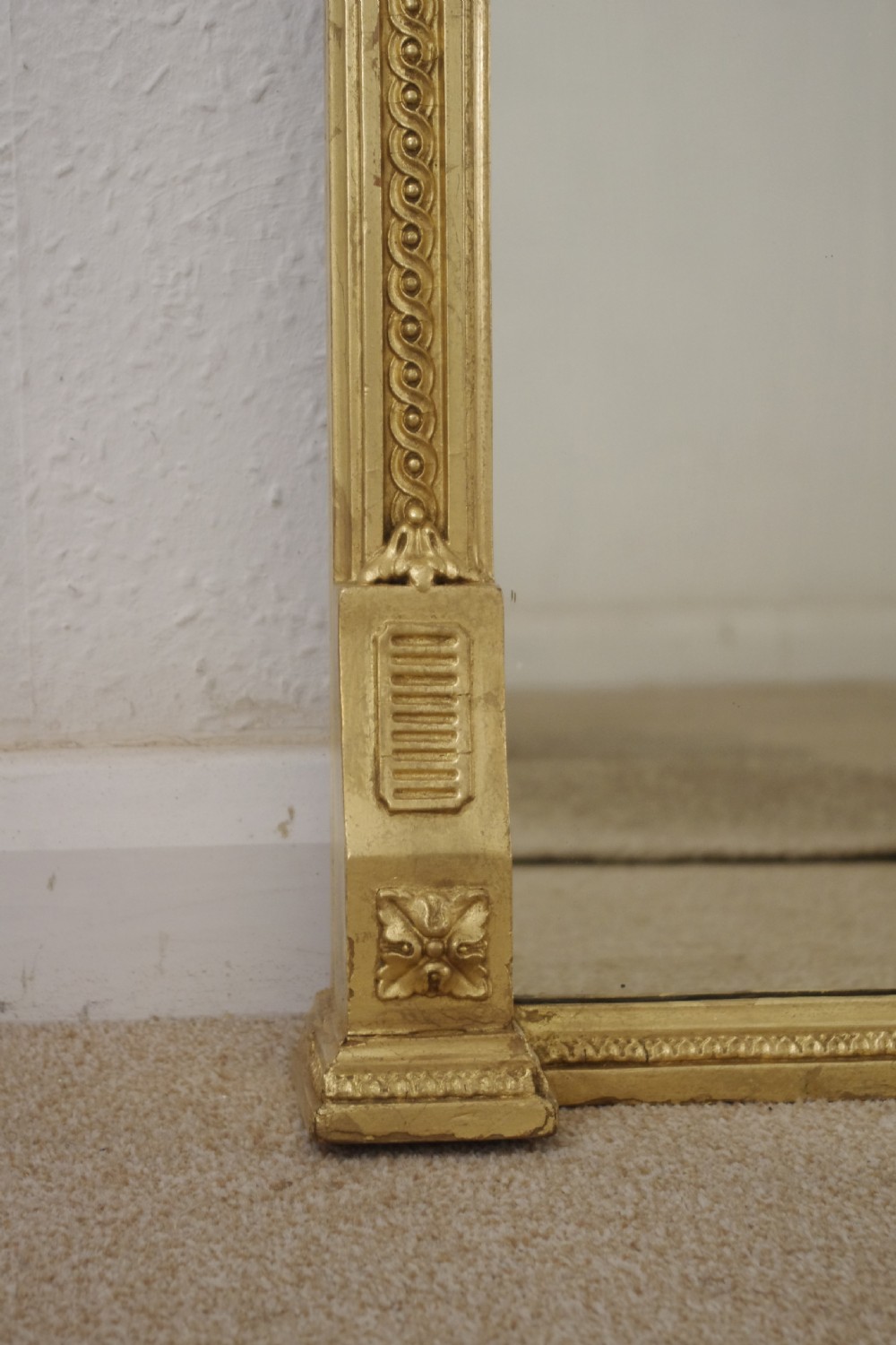 Victorian Gilt Arch Top Overmantle Mirror View VI