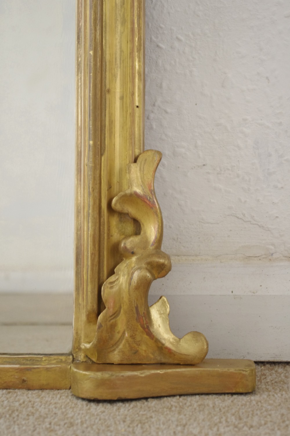 Victorian Gilt Wood Arch Top Large Overmantle Mirror View VIII