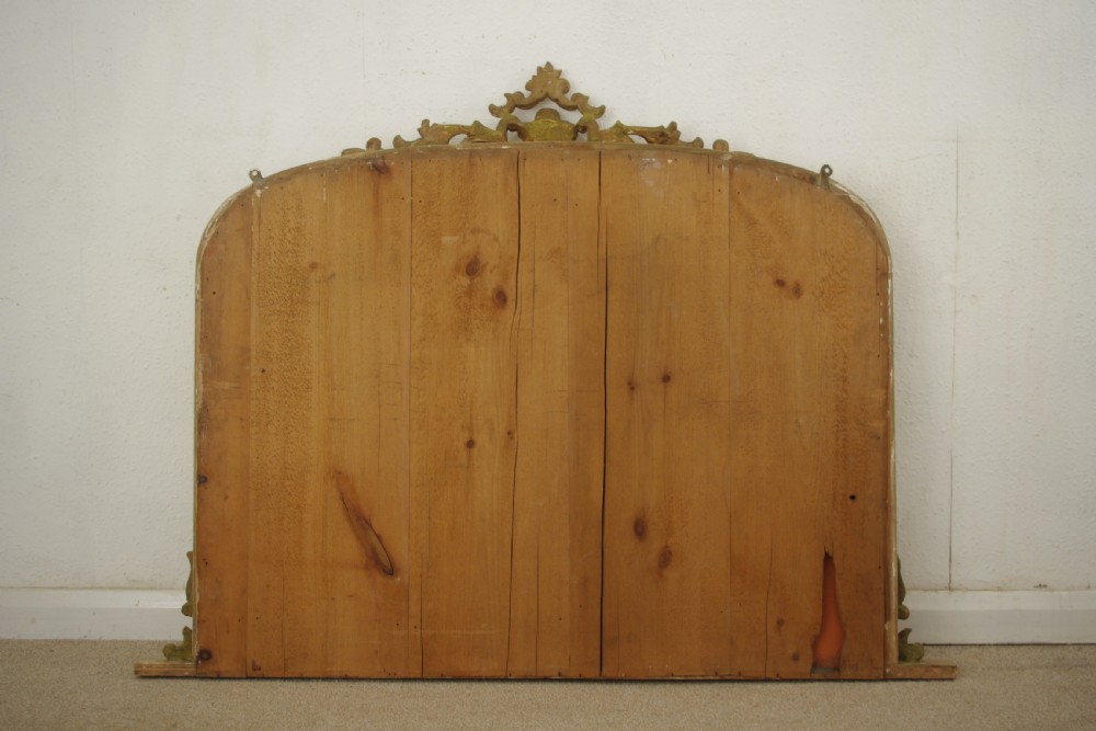 Victorian Gilt Wood Arch Top Large Overmantle Mirror View IX