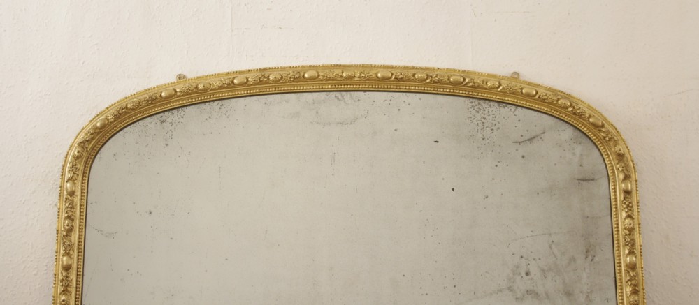 Victorian Gilt Large Arch Top Overmantle Mirror View IV