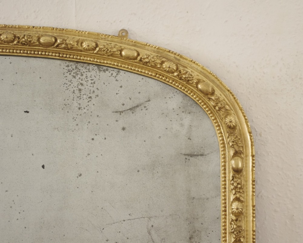 Victorian Gilt Large Arch Top Overmantle Mirror View VI