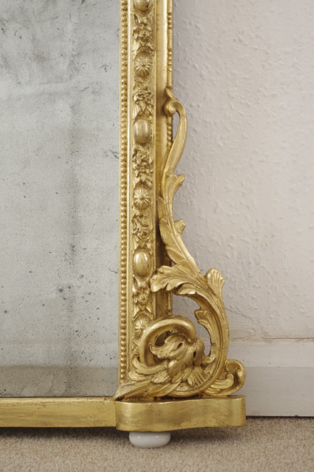 Victorian Gilt Large Arch Top Overmantle Mirror View VIII