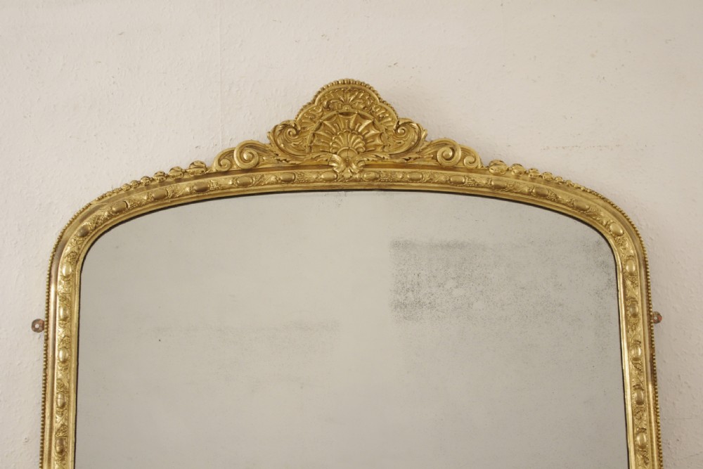 Victorian Gilt Arch Top Overmantle Mirror  View II