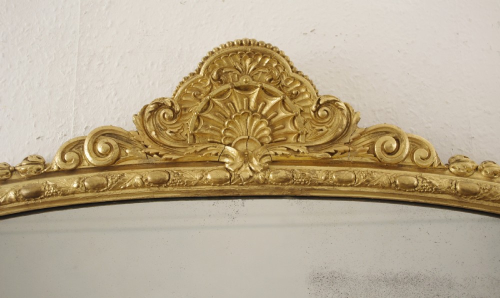 Victorian Gilt Arch Top Overmantle Mirror  View III