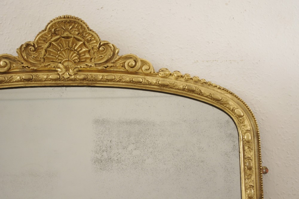 Victorian Gilt Arch Top Overmantle Mirror  View IV