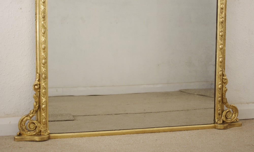 Victorian Gilt Arch Top Overmantle Mirror  View IX