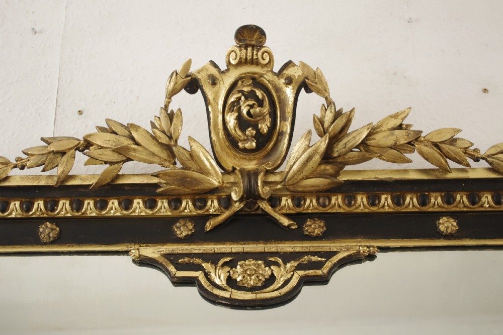 Victorian Ebonised and Parcel-Gilt Large Overmantle Mirror View IV