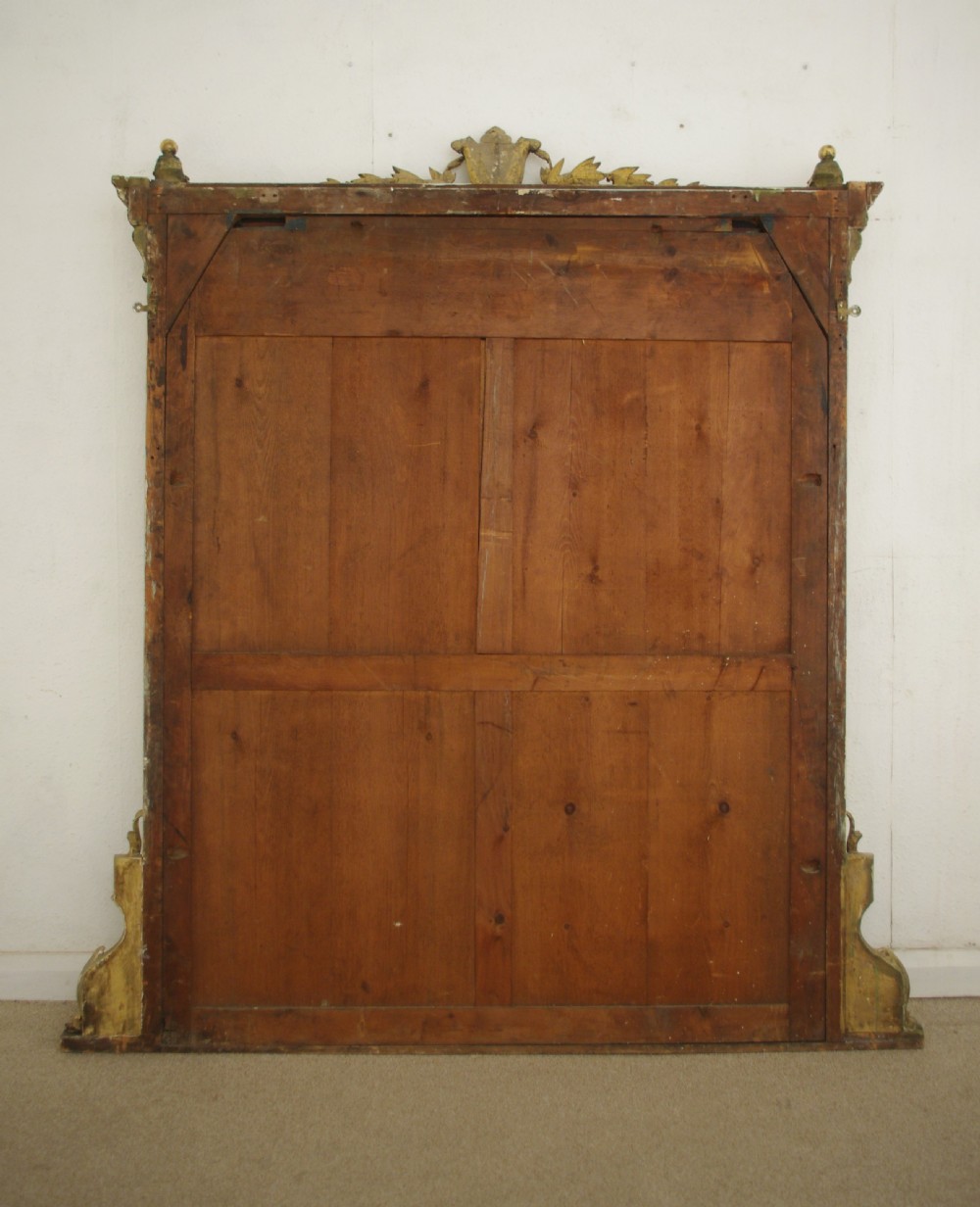 Victorian Ebonised and Parcel-Gilt Large Overmantle Mirror View XI