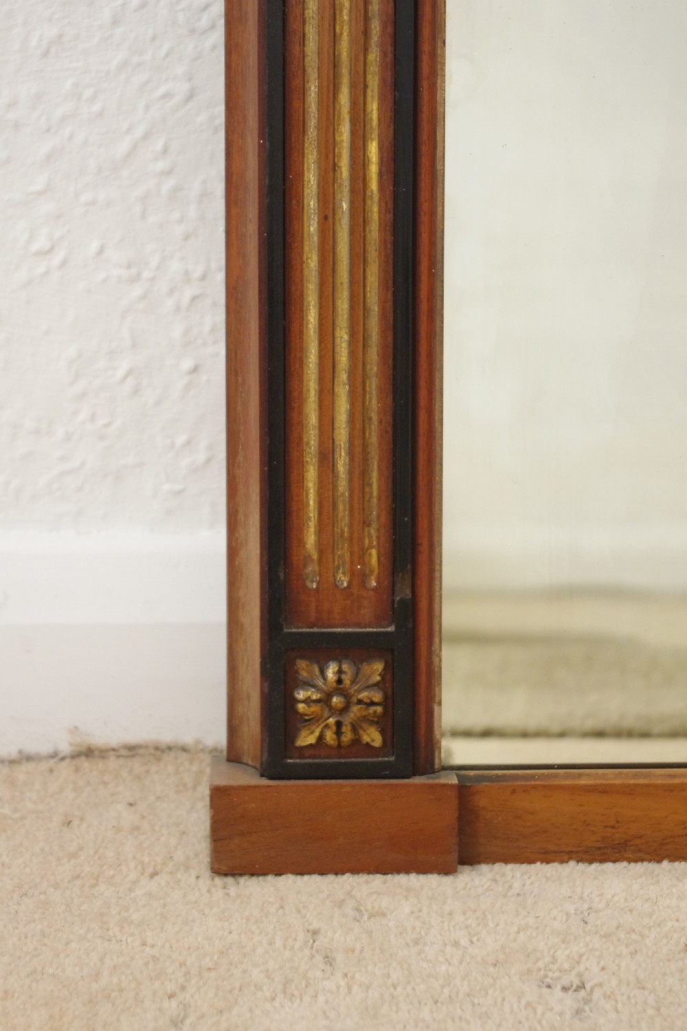 Victorian Mahogany and Parcel-Gilt Overmantle Mirror View VI