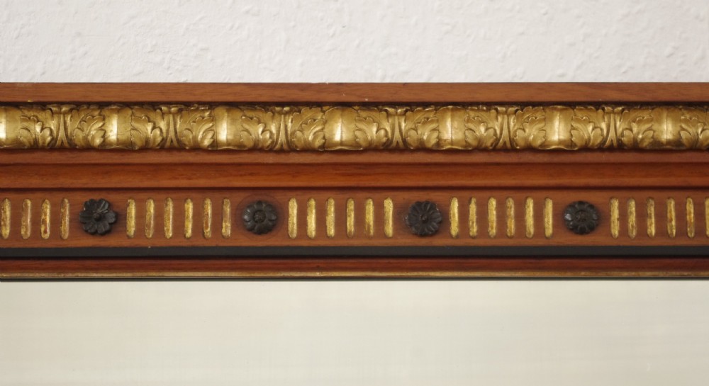 Victorian Mahogany and Parcel-Gilt Overmantle Mirror View VIII