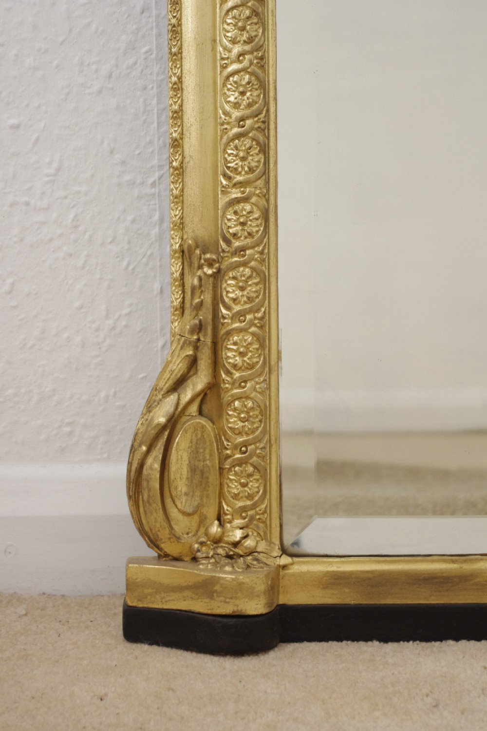 Very Large Victorian Gilt Overmantle Mirror View VI